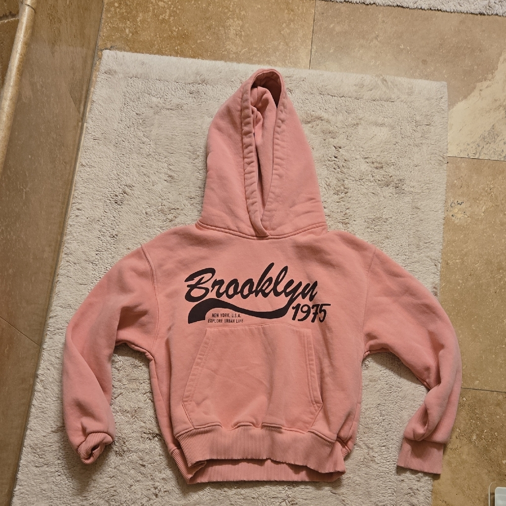 Zara Pink Brooklyn 1975 Kids Hoodie